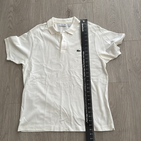 Lacoste Classic Fit Men’s Polo. Size US XL. FR 6. Worn once. 100% Cotton. White - Picture 6 of 6